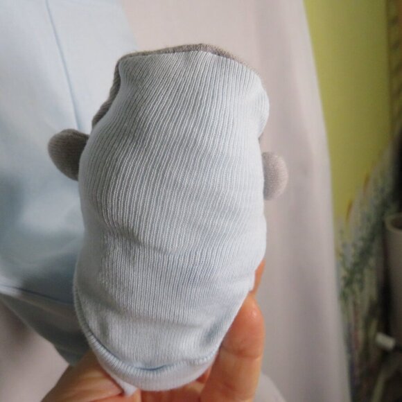 Baby Sheep Lamb Blue striped 2pc Footed Newborn EASY TO OPEN - Picture 7 of 12